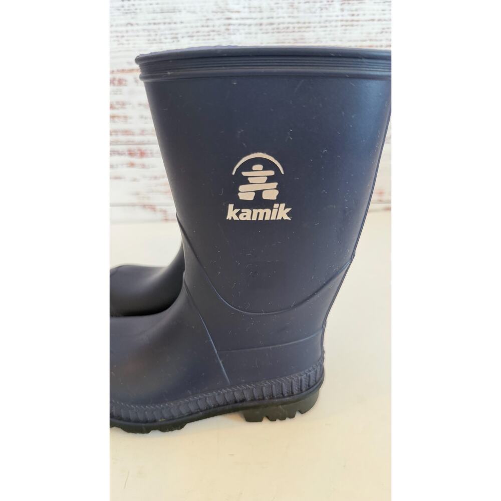 Kamik Kids Stom Rain Boots Waterproof Blue Size 8 - Picture 3 of 9